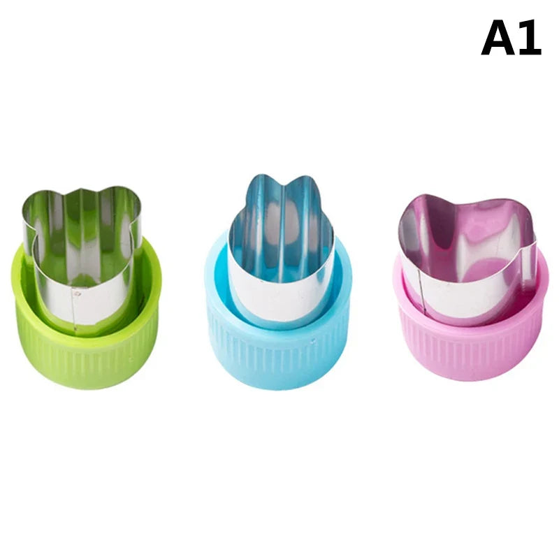 3-Piece Star & Heart Fruit Vegetable Cutter Set | Kitchen Tool