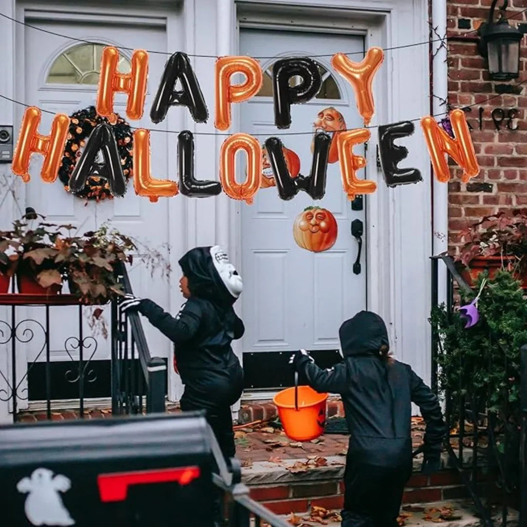 Halloween Balloon Sets Black Orange Balloons Used Horror Party