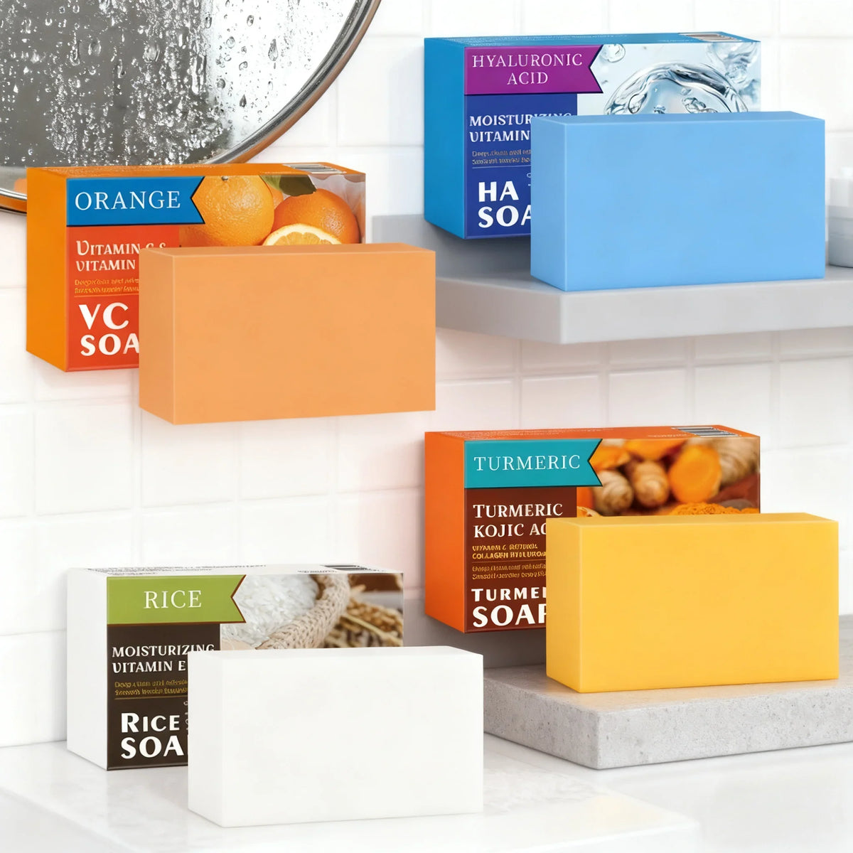 Rice & Turmeric Vitamin C Soap Bar | Face & Body Cleanser