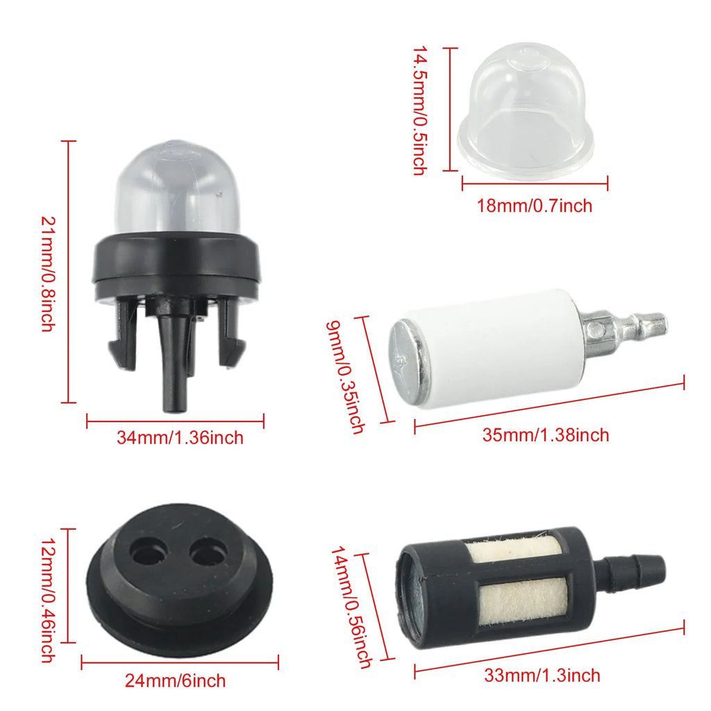 Fuel Line Hose Tube Primer Bulb Grommet Accessories Garden Tools