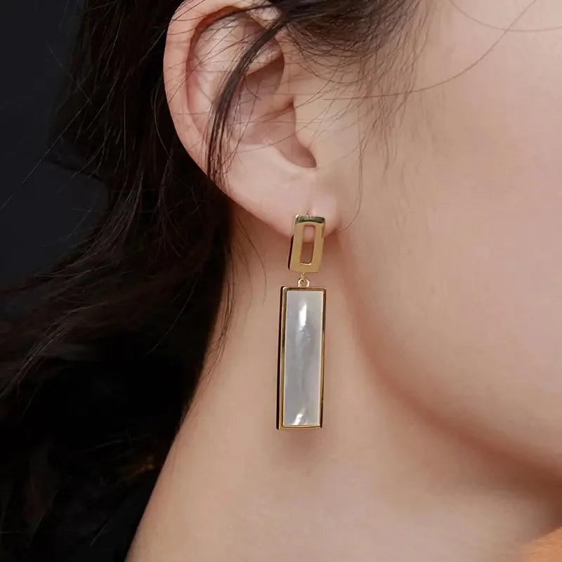 Huitan Geometric Drop Earrings – Women's Trendy Fashion Jewelry
