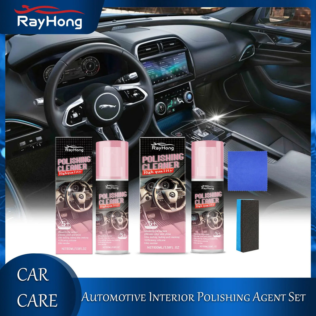 Rayhong 100ml Car Interior Polish & Leather Care Kit