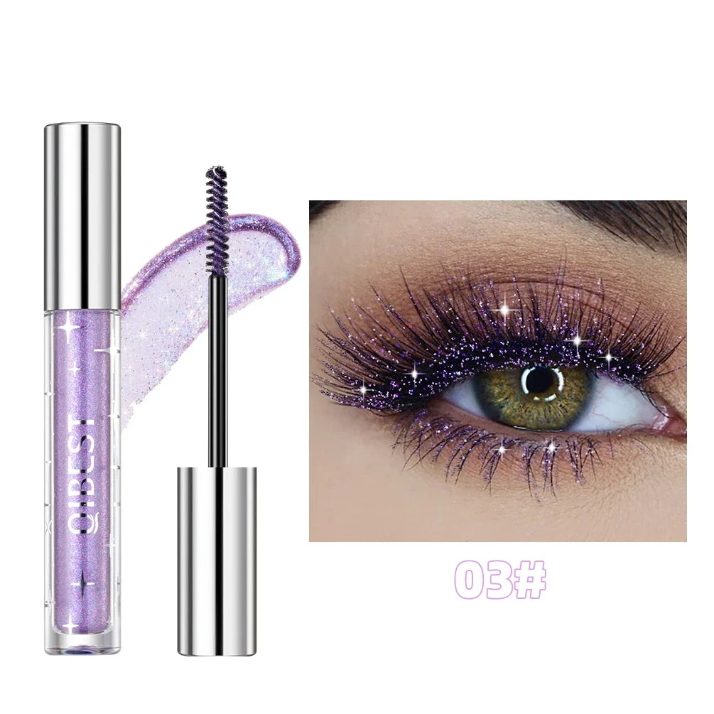 QiBest Diamond Glitter Mascara – 3D Volume & Shimmer