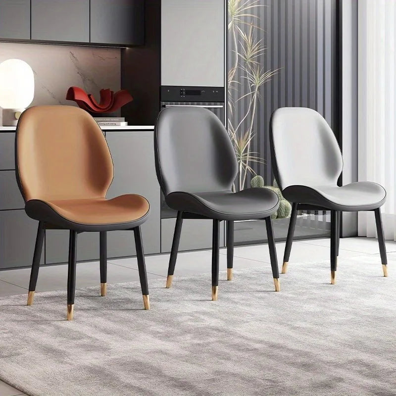 Modern Dining Chair – Padded Foam Seat & Metal Frame