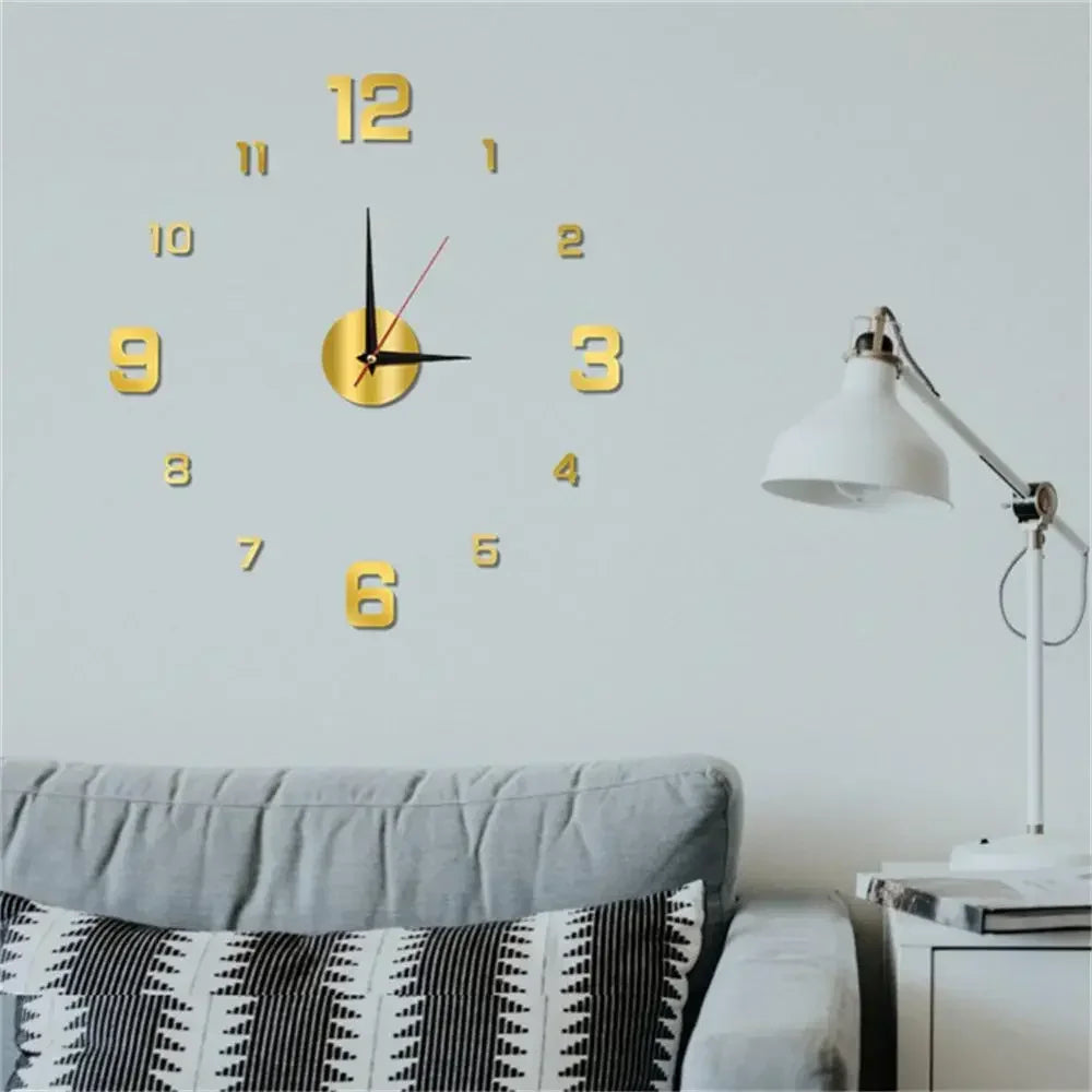 Luminous Acrylic Wall Clock – Modern Frameless Home Decor