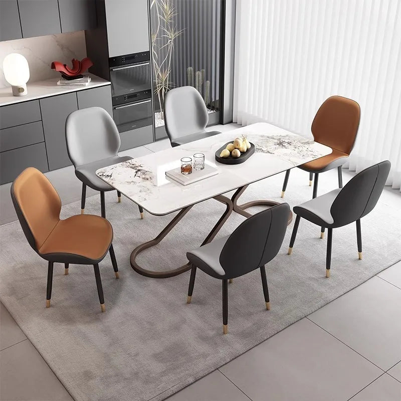 Modern Dining Chair – Padded Foam Seat & Metal Frame