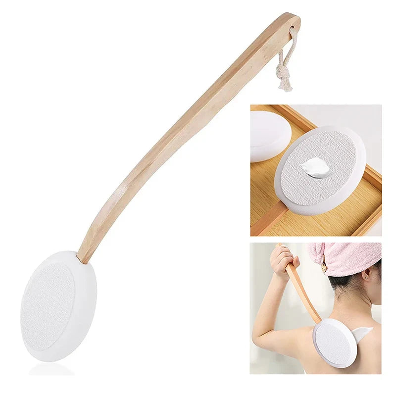 Long Handle Lotion Applicator & Body Brush – Back & Skin
