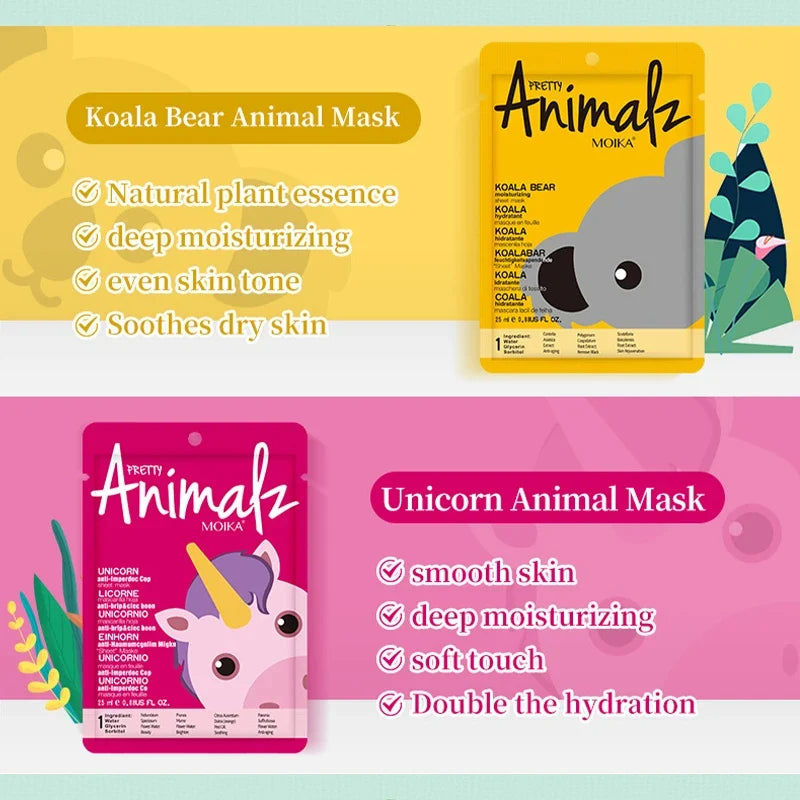 Animal Unicorn Sheet Mask – Hyaluronic Acid & Collagen