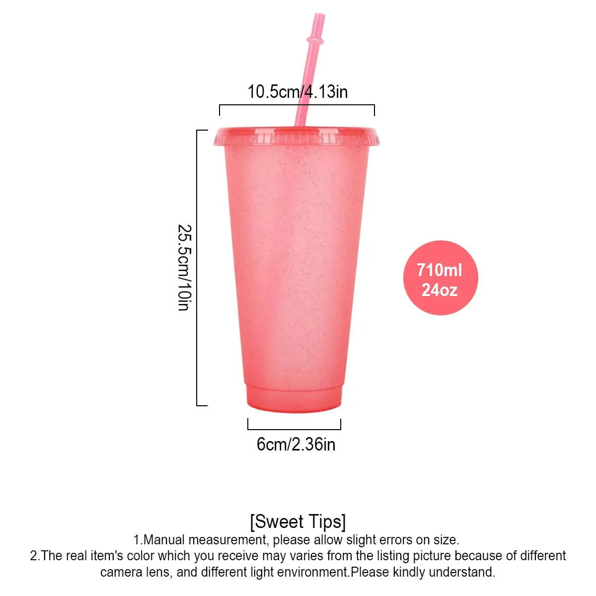 Reusable Acrylic Tumblers with Lids & Straws – 710ml 2/4 Pack