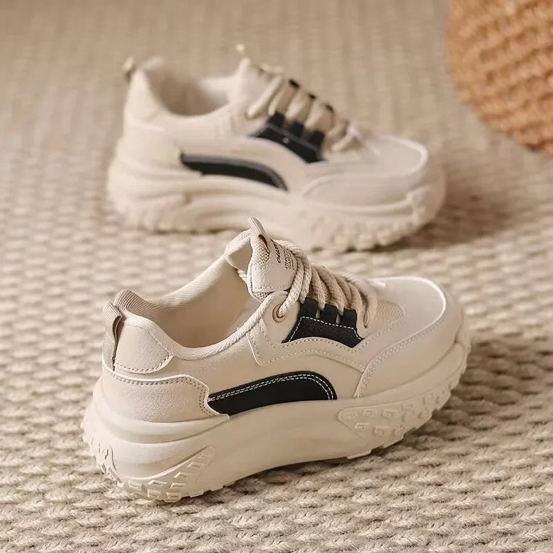 YBQJOO Women's Thick Sole Anti-Slip Casual Sneakers