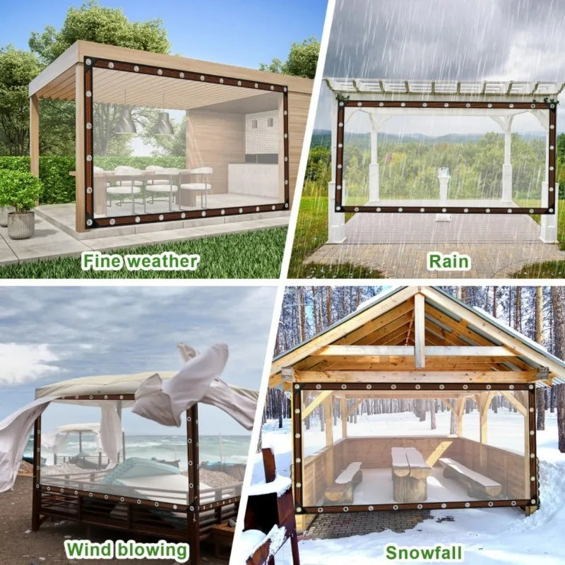Transparent Waterproof PE Garden Tarpaulin – Plant Cover