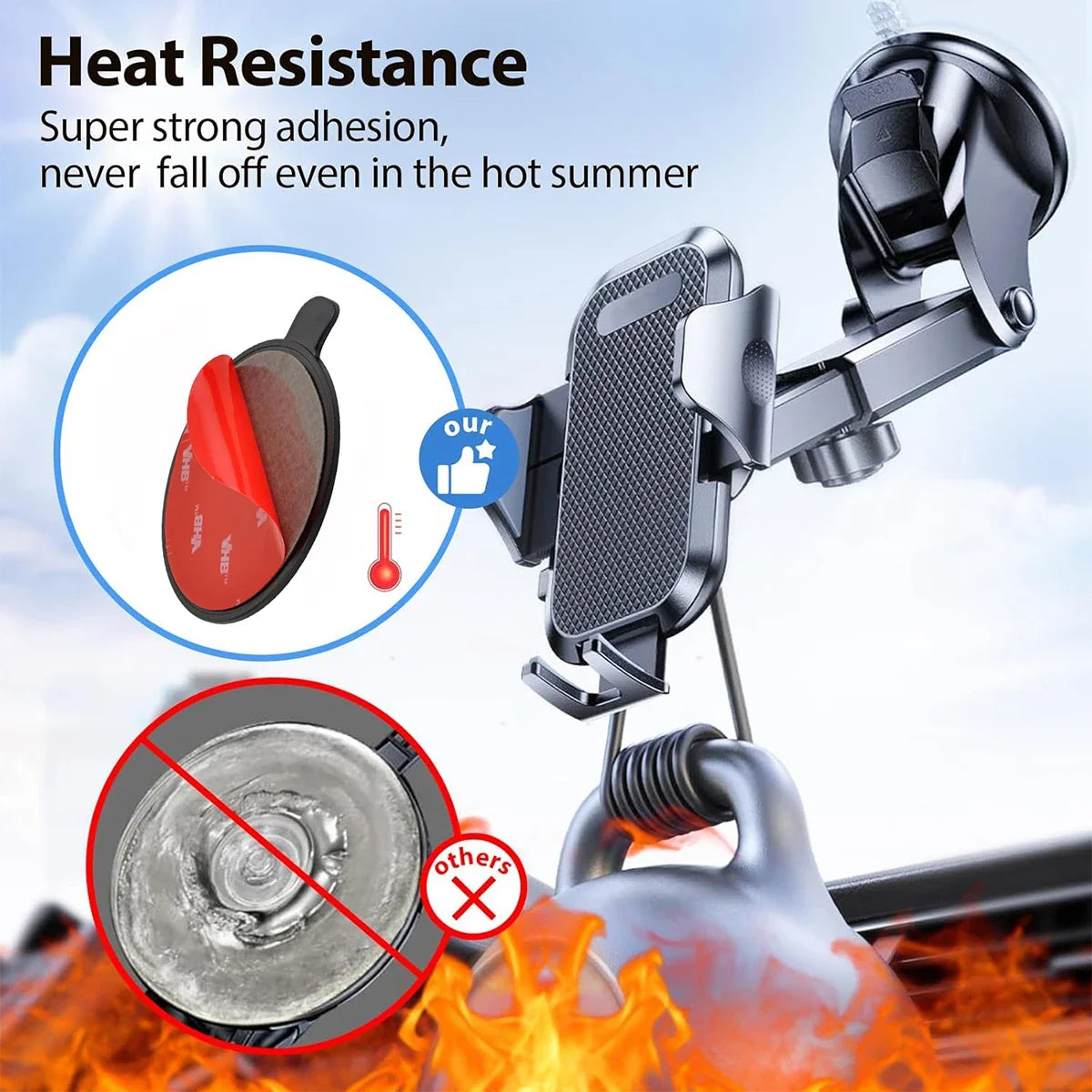 Universal Adhesive Dashboard Mounting Disk for Suction Cup Holder