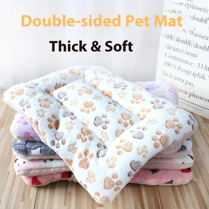 Thickened Plush Mat Cat Bed Sleeping Dog Coral Fleece Blanket Cotton