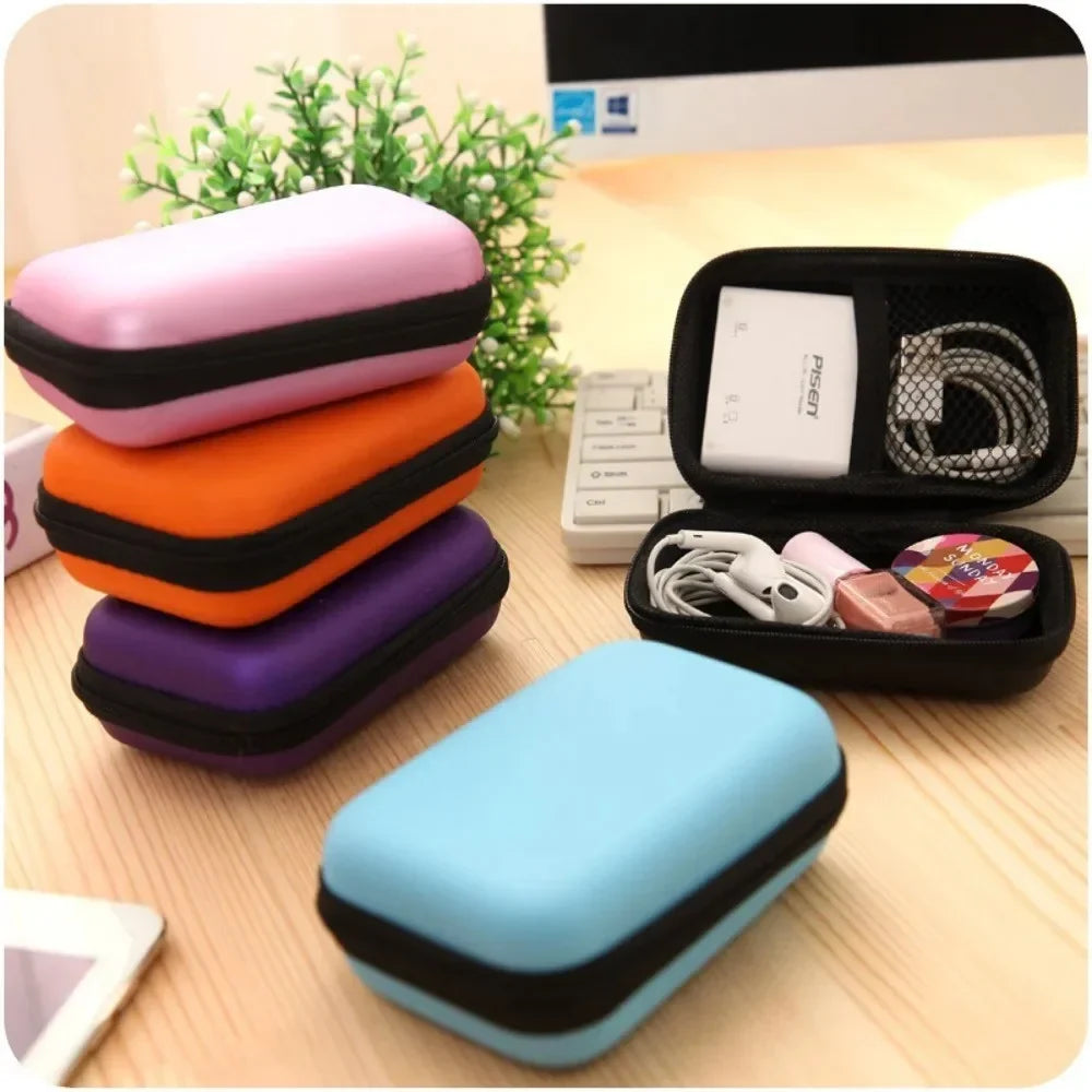 Portable EVA Zipper Bag for Cables, Charger & USB Travel Case