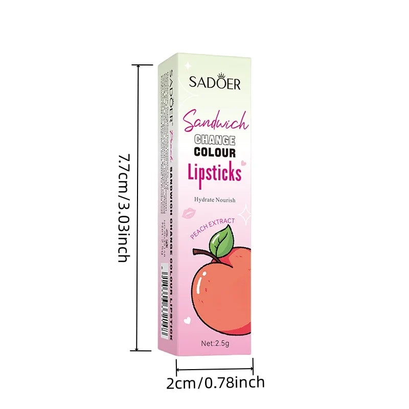 SADOER Peach Color-Changing Lip Balm | 3 & 5 Pack