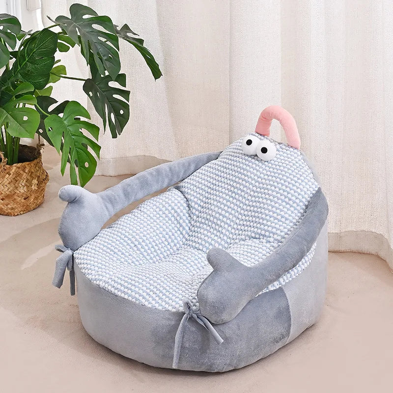 Autumn Winter Dog Cat Beds Cartoon-shaped Sofa Large-eye Pet Bed