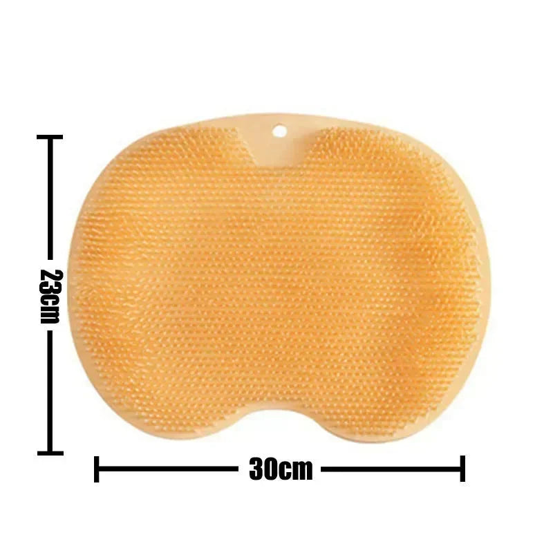 Non-Slip Bath Massage Mat & Back Scrubber Brush | TPR