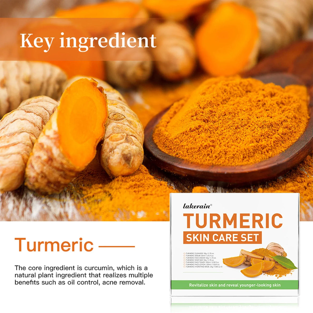 7-Piece Turmeric Skincare Set – Brighten, Cleanse & Hydrate