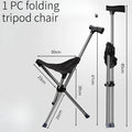 Foldable Cane Chair – Portable Walking Stick Stool for Outdoor