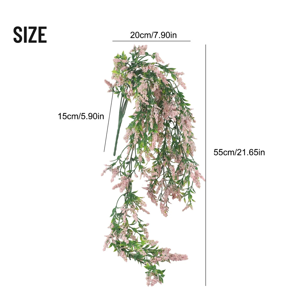 70cm Artificial Lavender Hanging Vines – 2 Pack | Home & Garden