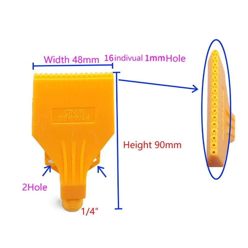 ABS Compressed Air Knife Nozzle – Flat Fan Wind Jet Blower