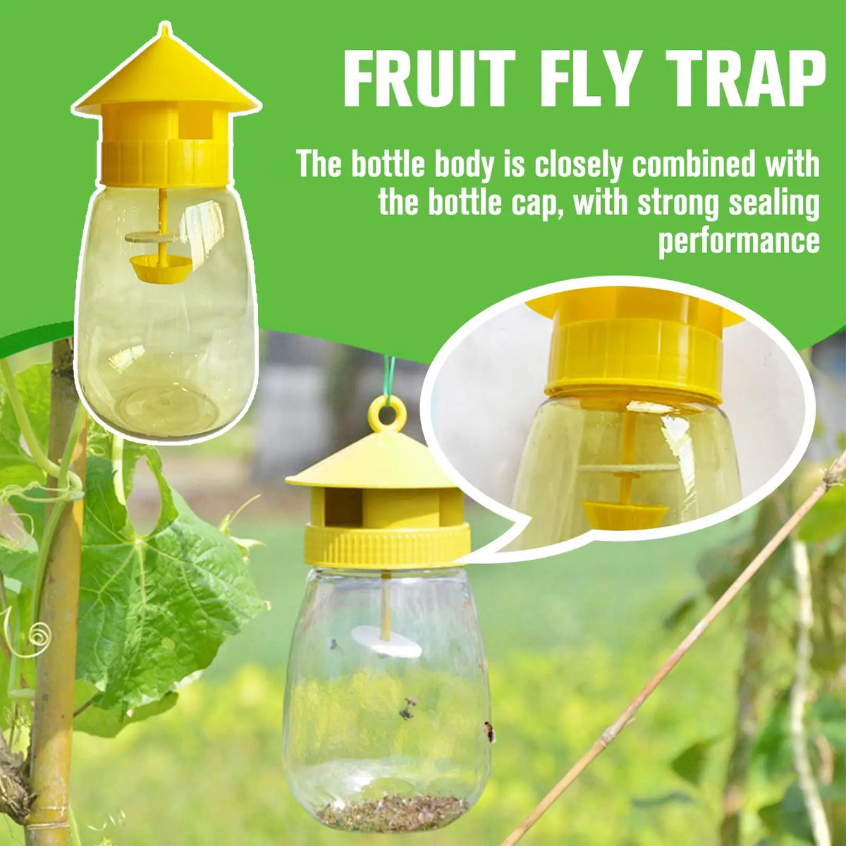 KITPIPI Yellow Fruit Fly Trap – Outdoor Garden Insect Catcher
