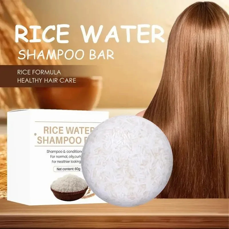 Organic Rice Water Shampoo Bar – Hair Growth & Nourishing 60g
