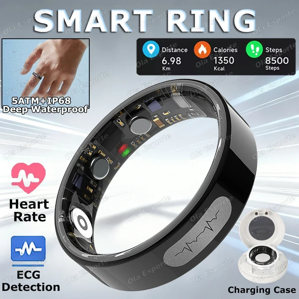 2026 Smart Ring ECG Detection Blood Pressure Heart Rate Body