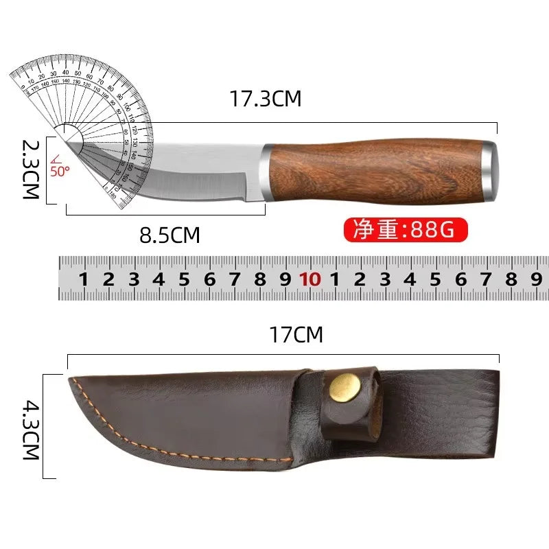 2-Piece Camping Boning Knife Set – 5Cr15 Steel & Rosewood