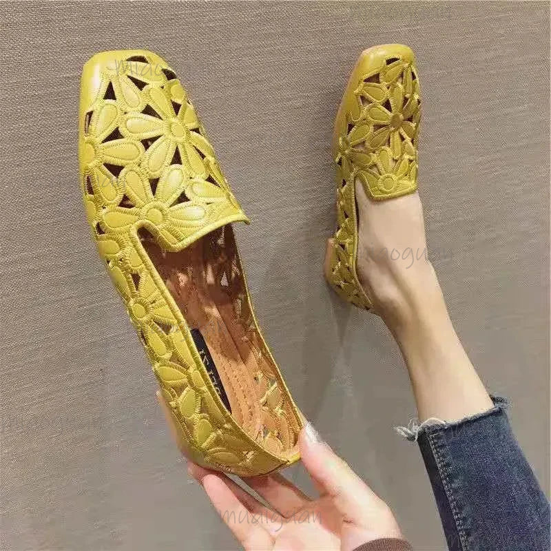 Women's Floral Mesh Slip-On Loafers | Breathable Summer Flats