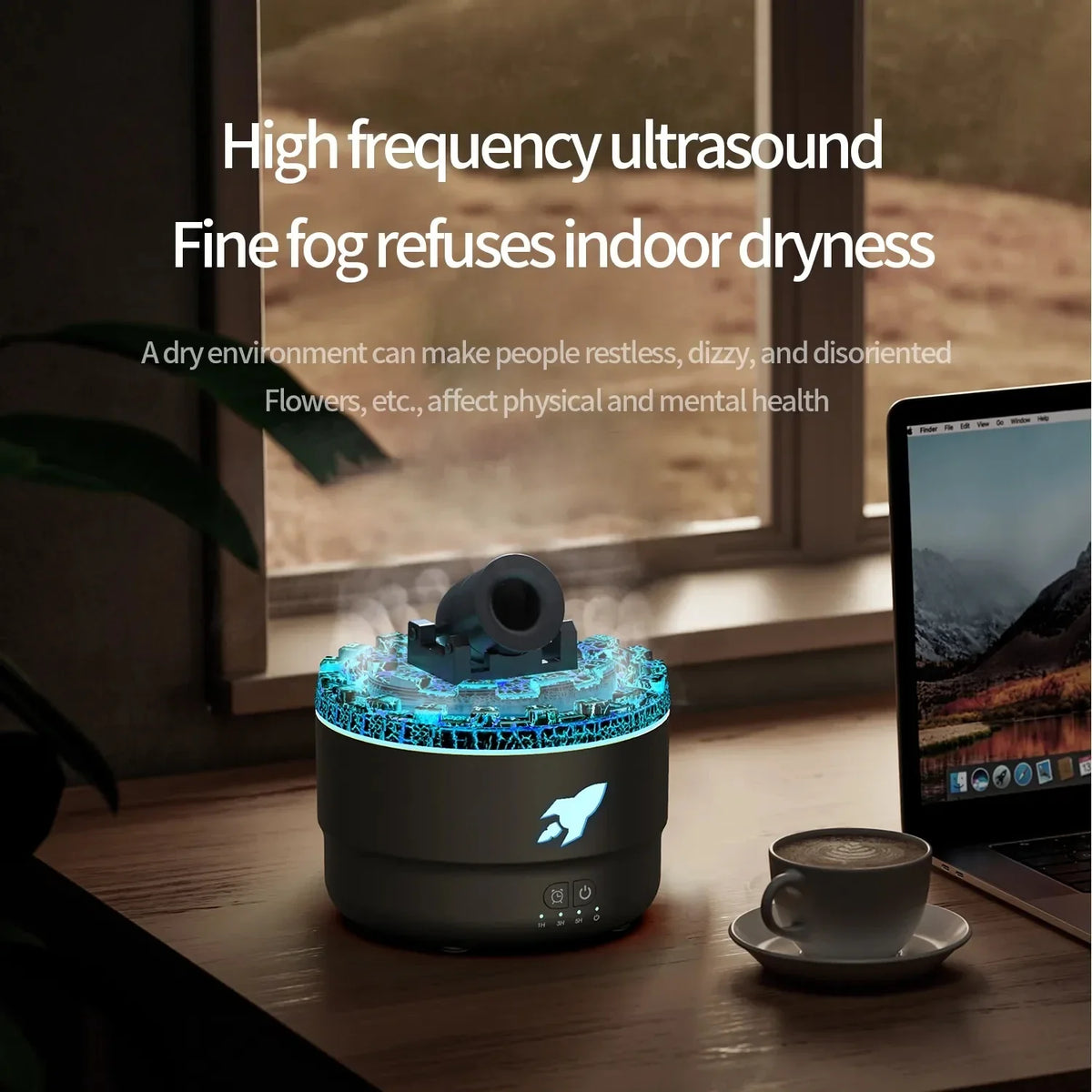 Volcanic Cannon Ultrasonic Essential Oil Diffuser & Humidifier
