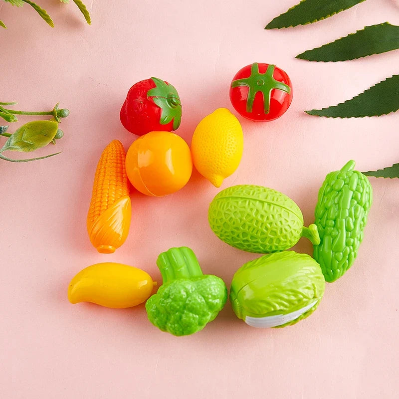 10 PCS Mini Simulation Fruit Vegetable Toys – Dollhouse Accessory