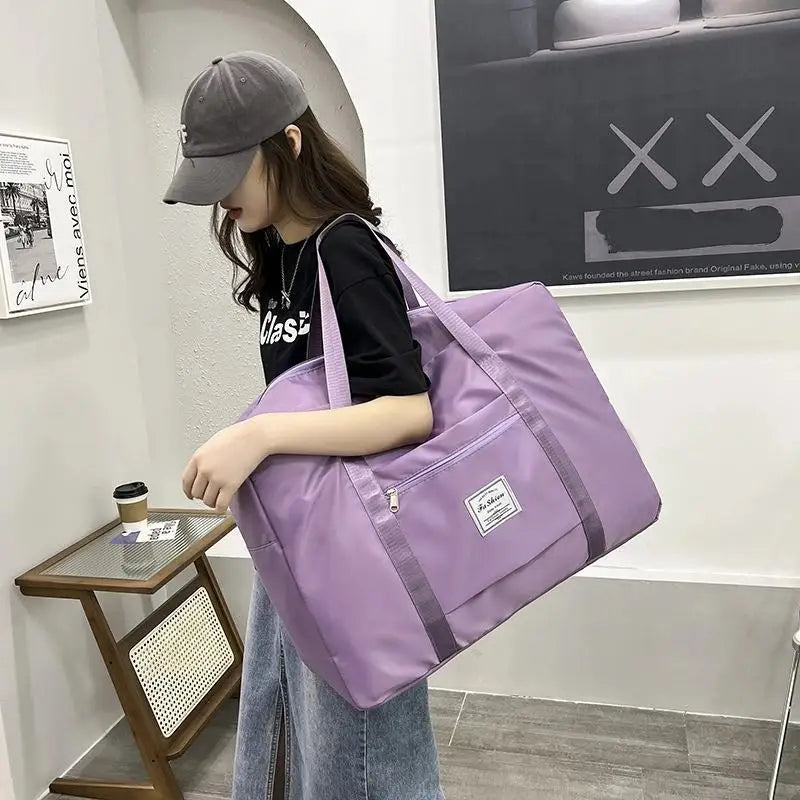 Large Foldable Travel Duffel Bag – Nylon Shoulder & Luggage Bag