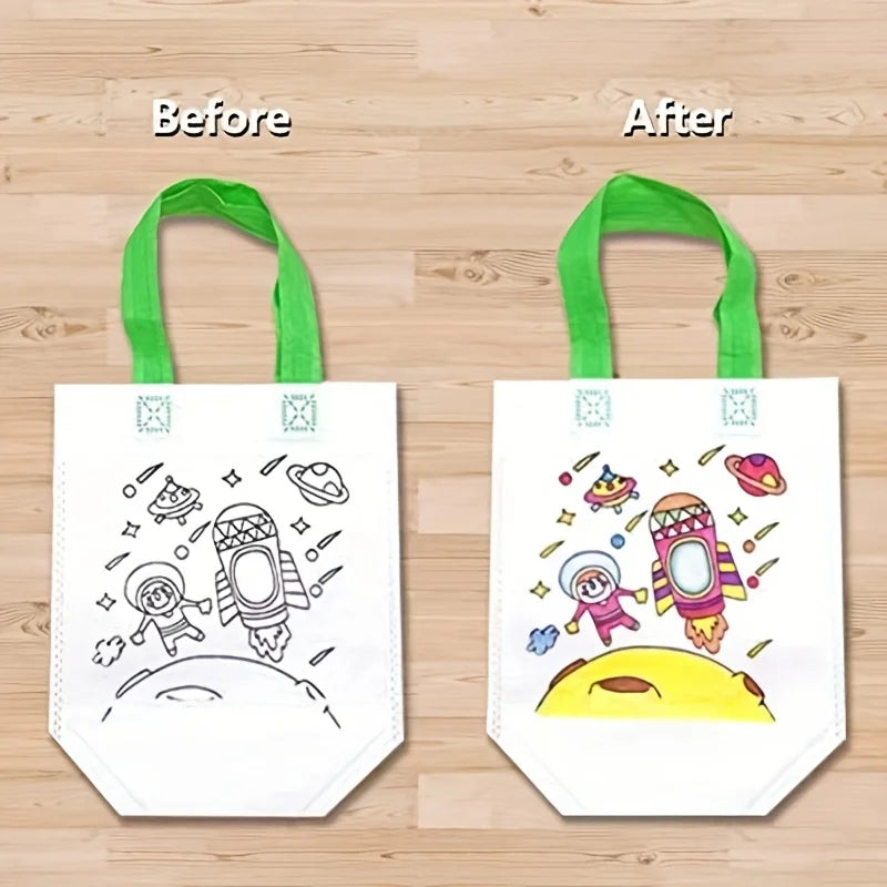 DIY Graffiti Gift Bags – 12 Bags & 144 Coloring Markers Set