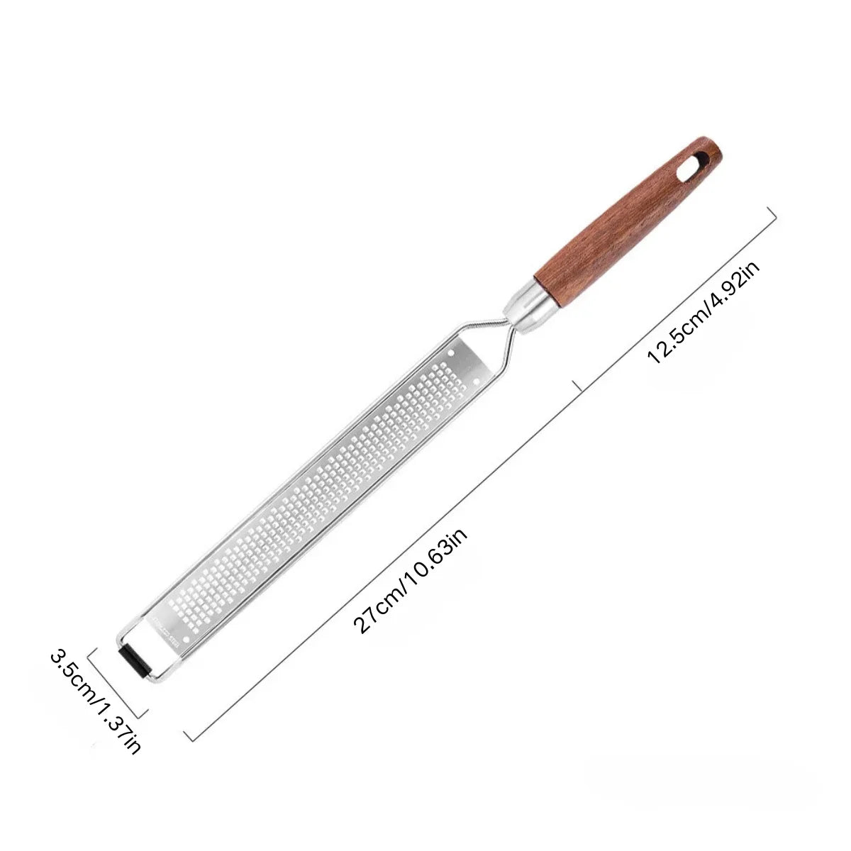 Wooden Handle Zester & Grater – Stainless Steel Kitchen Tool