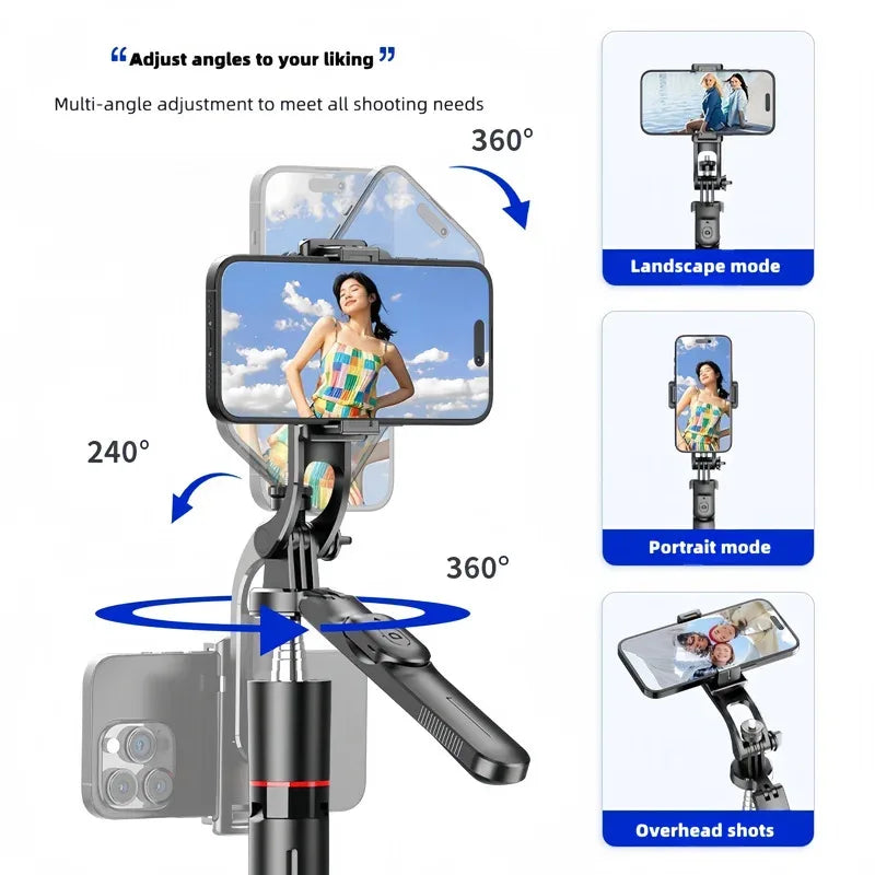 1.7m Selfie Stick Tripod | Bluetooth 360° Remote iOS & Android