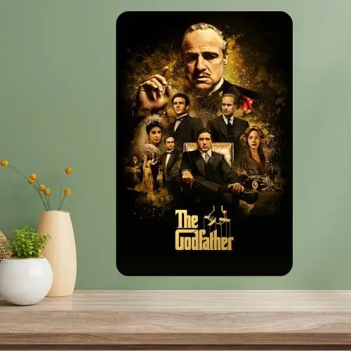 The Godfather Metal Movie Poster Sign – Vintage Wall Art