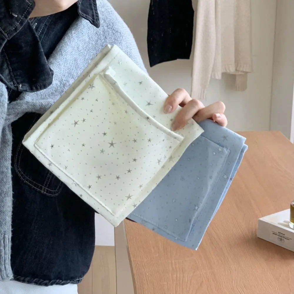 Star Pattern Fabric Hanging Wall Organizer | Multi-Pocket Bag