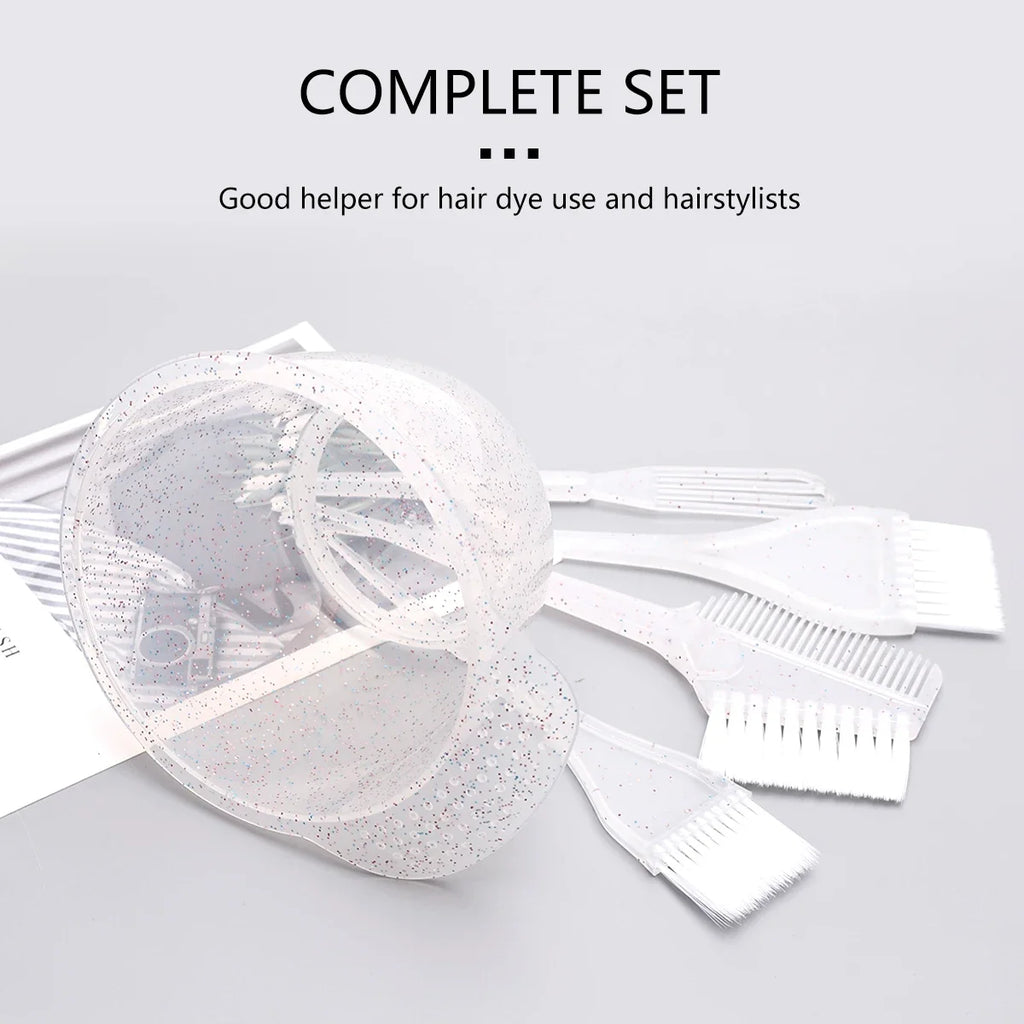 5-Piece Salon Hair Color Brush & Bowl Kit | Dye Applicator