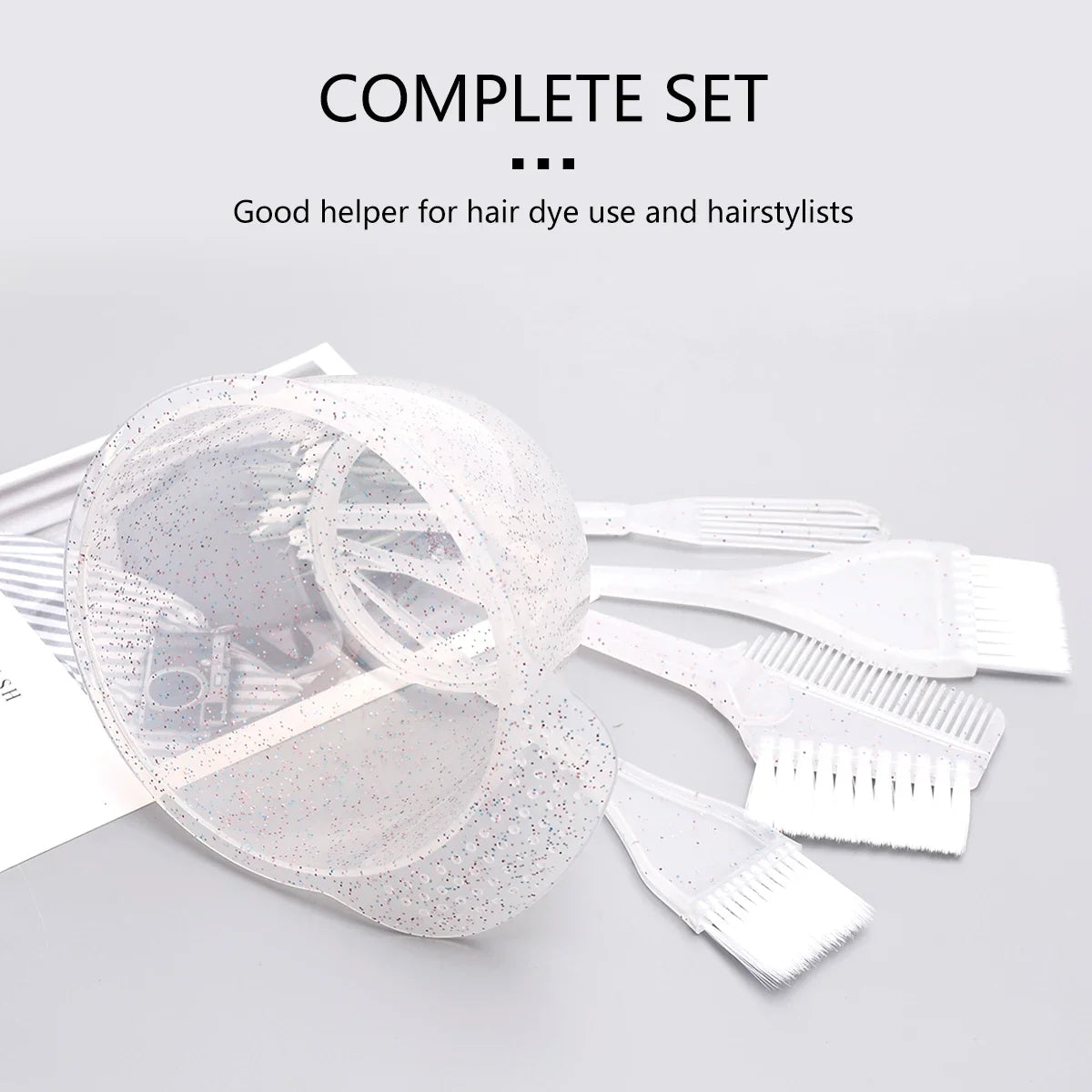 5-Piece Salon Hair Color Brush & Bowl Kit | Dye Applicator