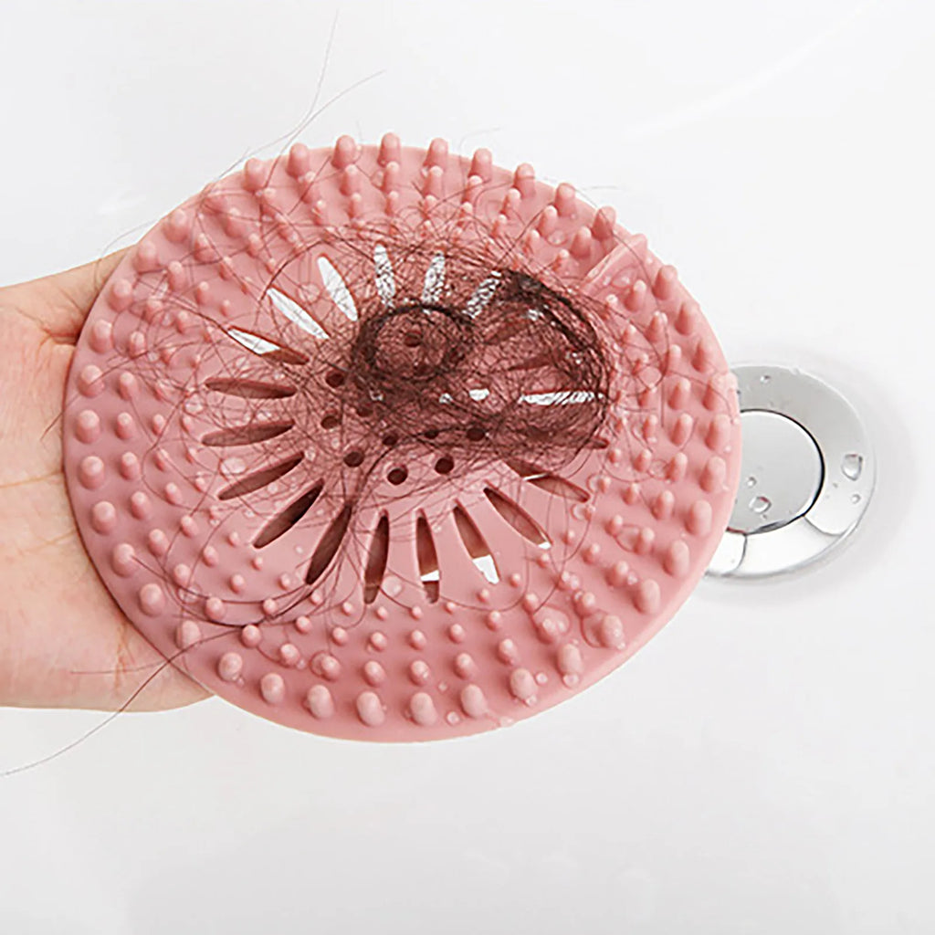 Silicone Hair Catcher Drain Strainer – Shower & Sink Stopper