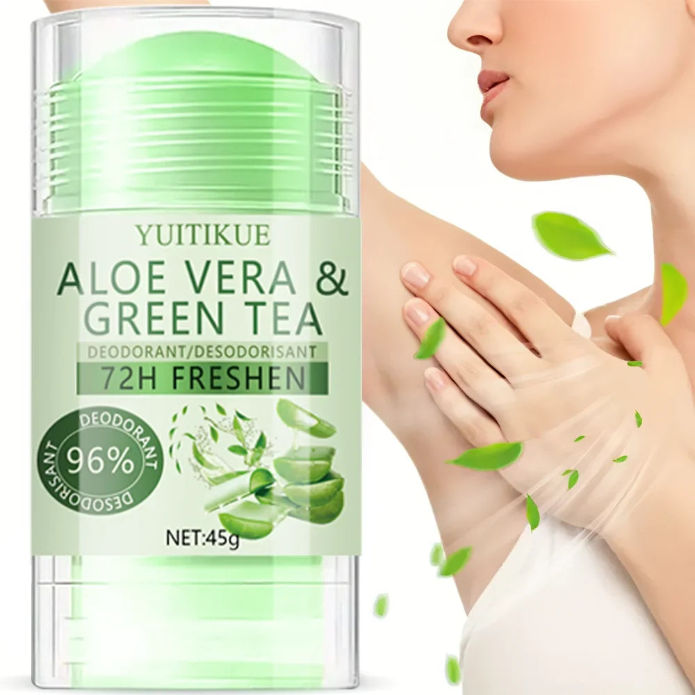 YUITIKUE Aloe & Green Tea Deodorant Stick 45g | 72H Fresh
