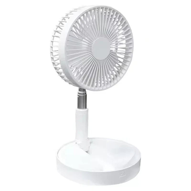 Portable Rechargeable USB Desk Fan – 4 Speeds, Foldable