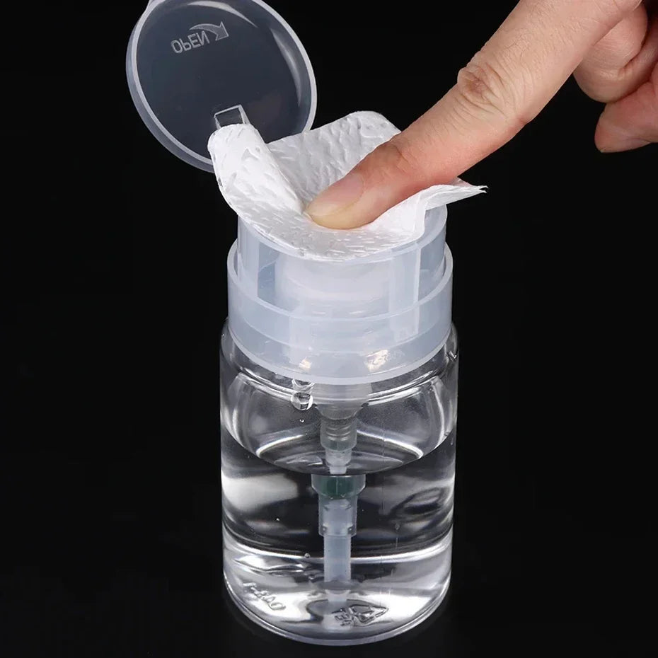 100ml Refillable Press Pump Dispenser Bottle | Nail Care