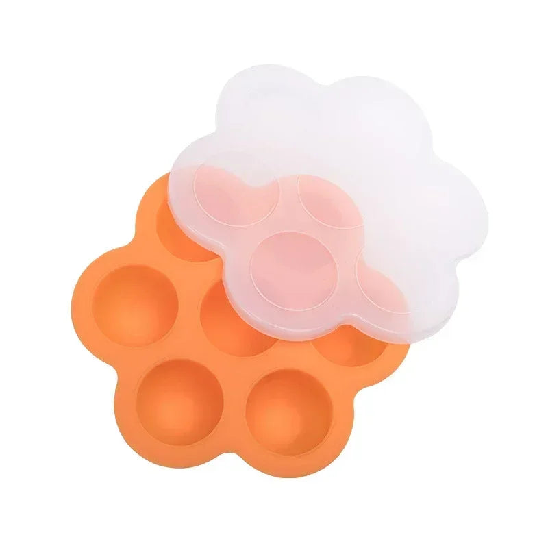 Silicone 7-Hole Egg Bite Mold with Lid | BPA-Free Food Tray