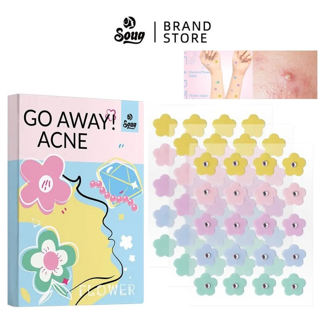 Flower-Shaped Hydrocolloid Pimple Patches – 20 or 60 Pcs