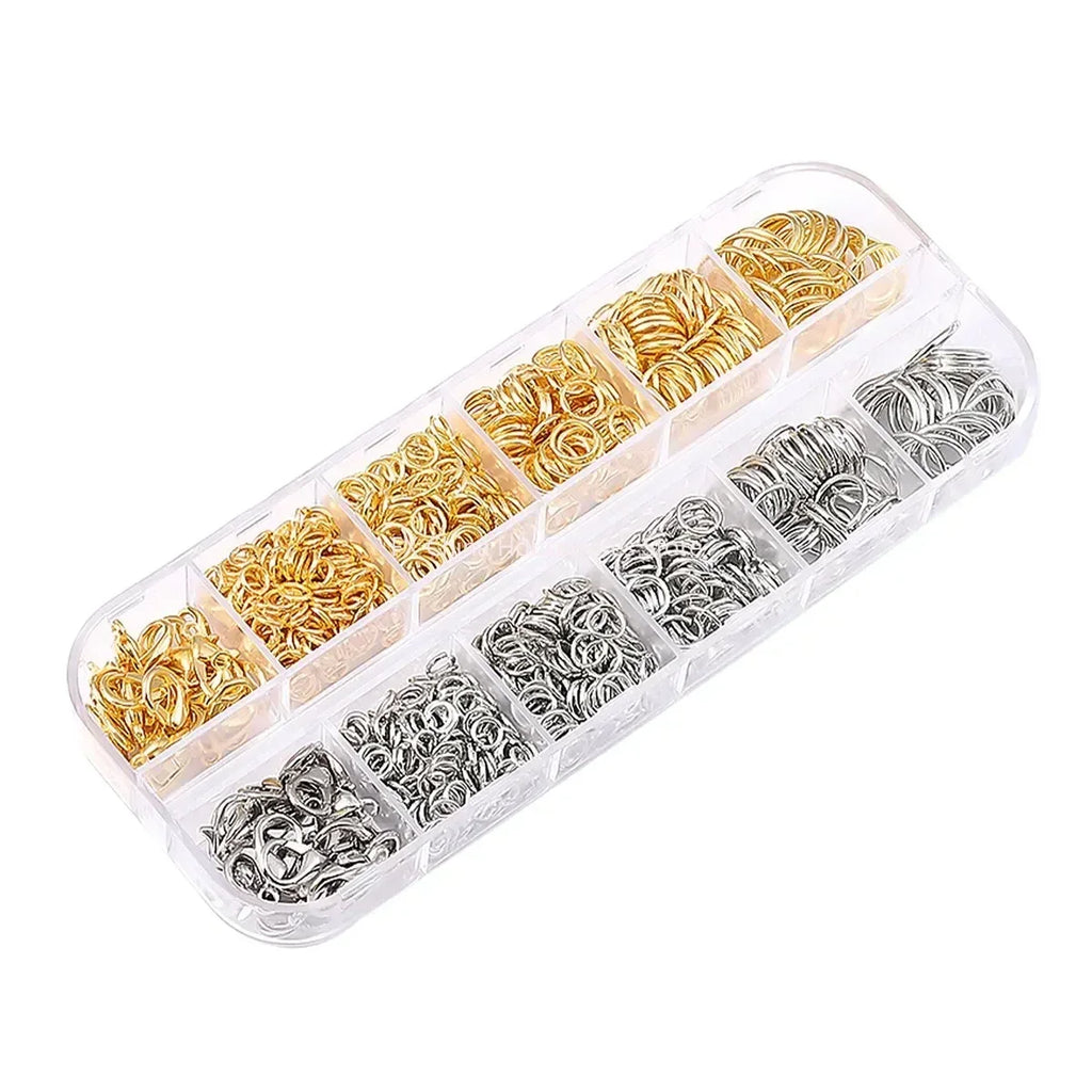 1200pcs DIY Jewelry Making Kit – Jump Rings, Clasps & Pliers