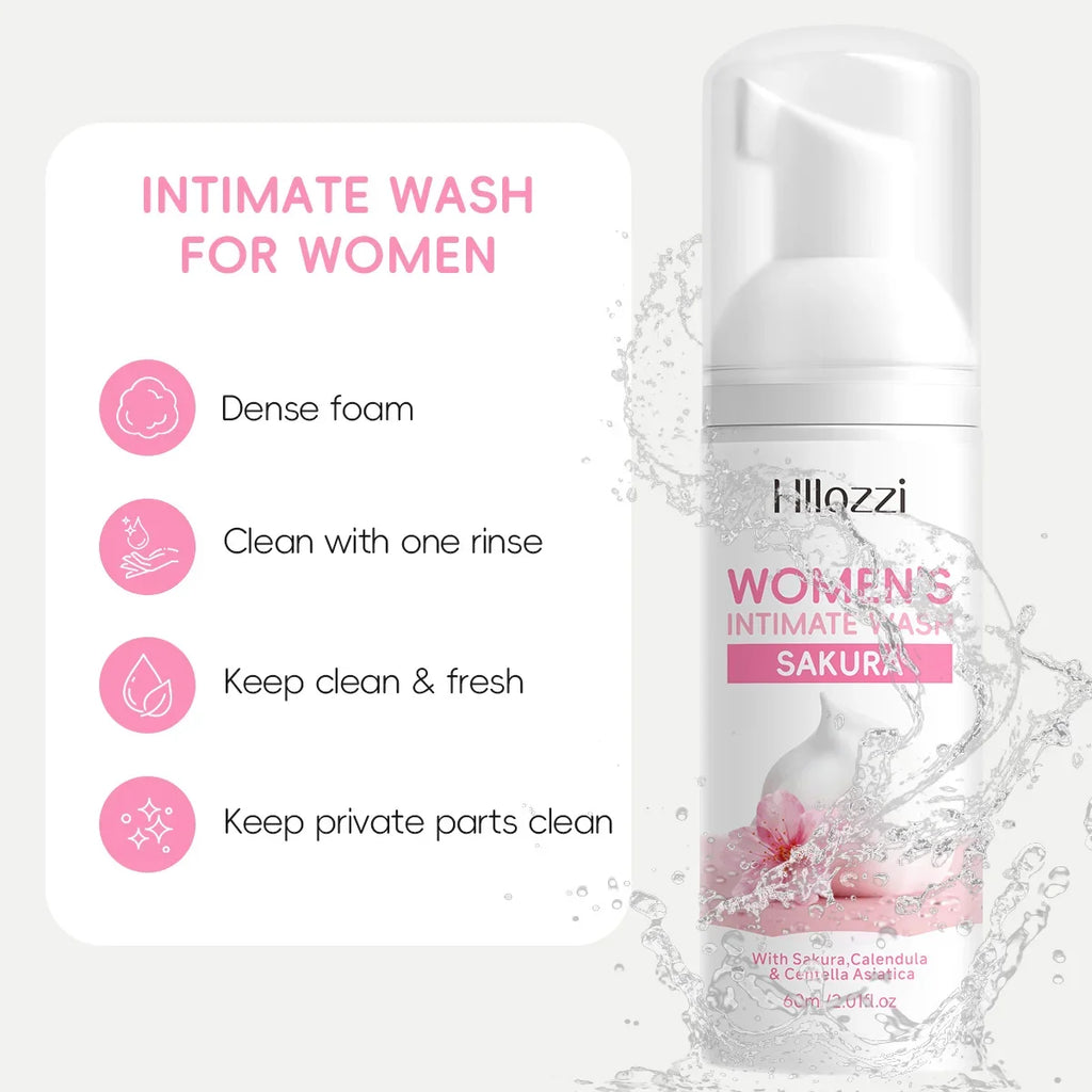 Women's Sakura Intimate Wash – pH-Gentle, Rich Foam Daily Cleanse