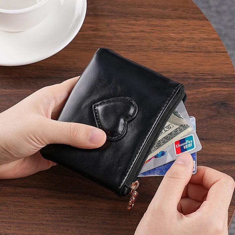 Heart Shaped Coin Purse – Zipper Pouch & Card Holder Gift