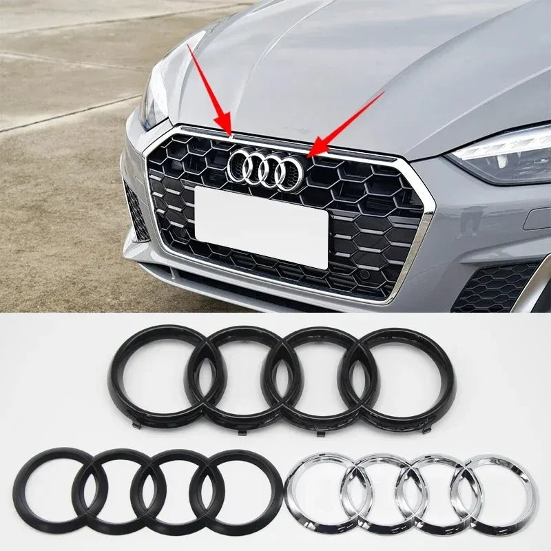 Audi 4 Rings ABS Hood & Trunk Emblem Badge | A3 A4 A5 Q5 Q7